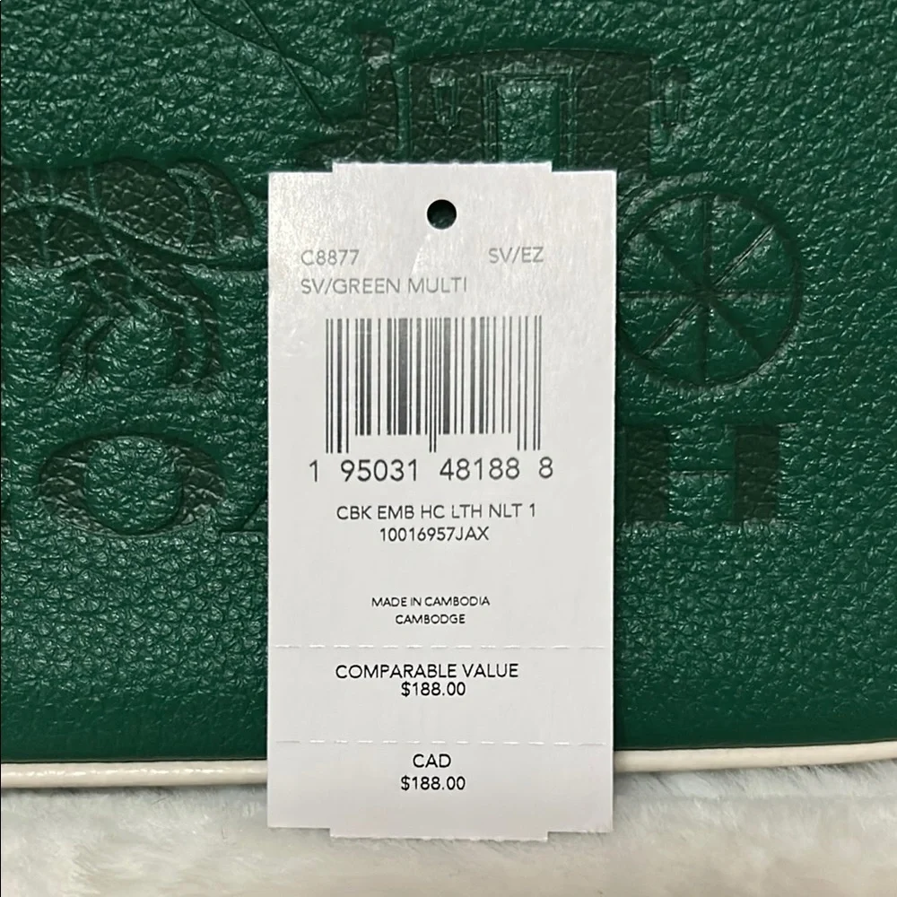 Coach Nolita 19 Pebble Mulit Green Leather Purse/Wristlet